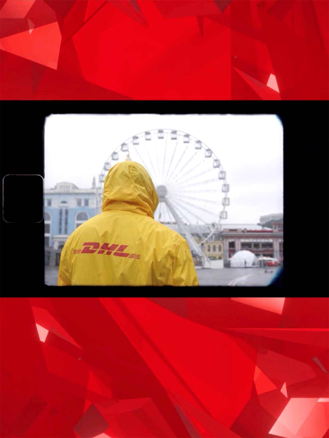 A frame from the Yulia Postushna and DHL Express Ukraine video